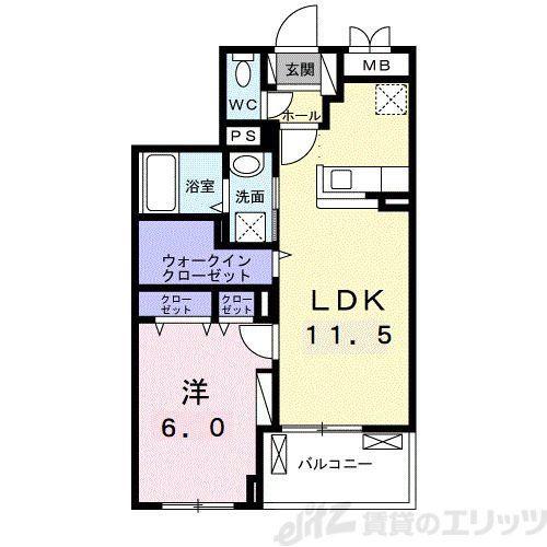 ラ・ルミエール(1LDK/3階)の間取り写真