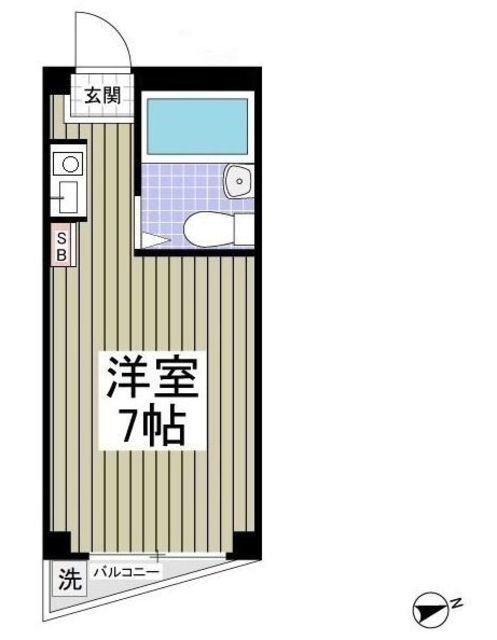 スターマンションII(ワンルーム/3階)の間取り写真
