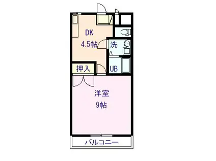 クラージュマスカネ(1DK/5階)の間取り写真