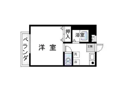 クレール東光(1K/2階)の間取り写真