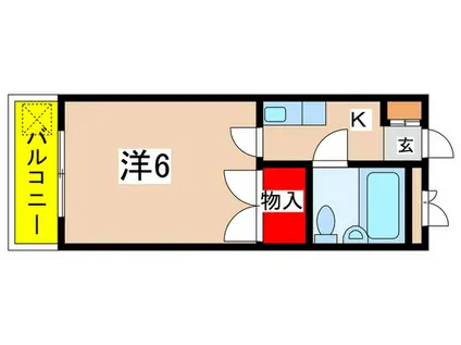 サンアベニュー葵(1K/1階)の間取り写真