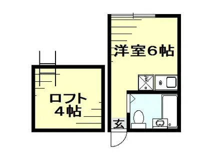 ユナイト井土ヶ谷マリンルージュ(ワンルーム/1階)の間取り写真
