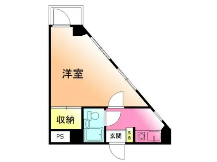 ブリックハウス(1K/2階)の間取り写真