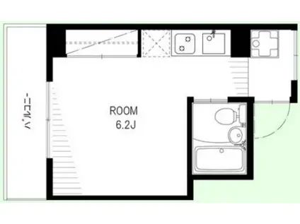 パールヒルズY・O(ワンルーム/4階)の間取り写真