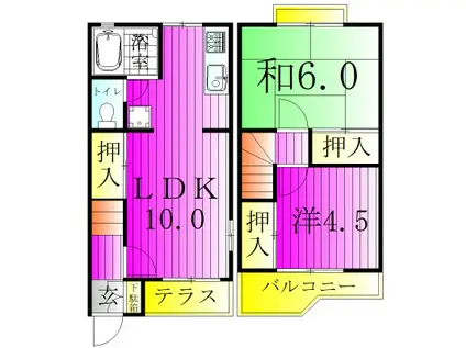 エス・ペランス(2LDK/1階)の間取り写真
