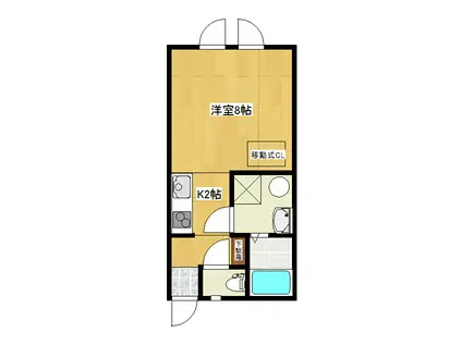 LA-FLORAIII(1K/1階)の間取り写真