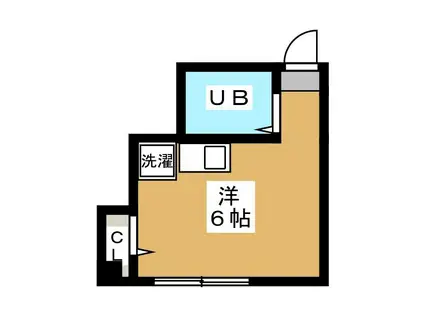 パークサイドハウス(ワンルーム/3階)の間取り写真