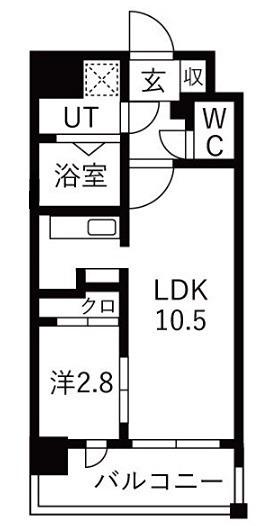 グランフェリーチェ・ナイン(1LDK/5階)の間取り写真