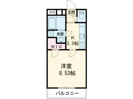 エムロード上地(1K/1階)の間取り写真