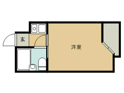 ベルシティ銀杏町(1K/3階)の間取り写真