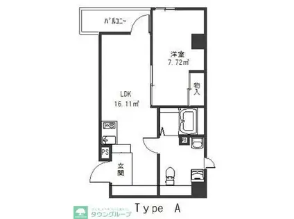 GRACE HILL AKEBONO(1LDK/7階)の間取り写真