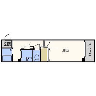 ブルーノ長堀(1K/6階)の間取り写真