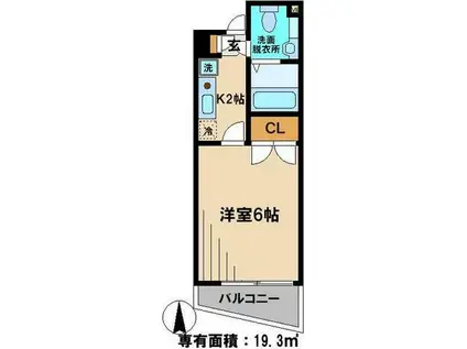 アーク松戸本町(1K/4階)の間取り写真