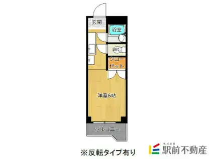 アクセス第5ビル佐賀駅南(1K/3階)の間取り写真