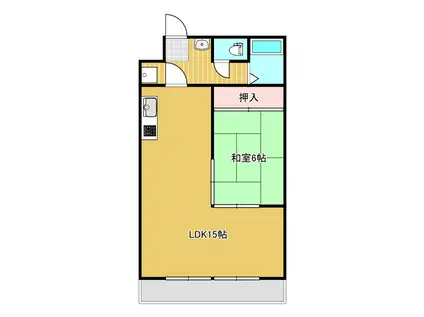 パルティーレ幸町(1LDK/4階)の間取り写真