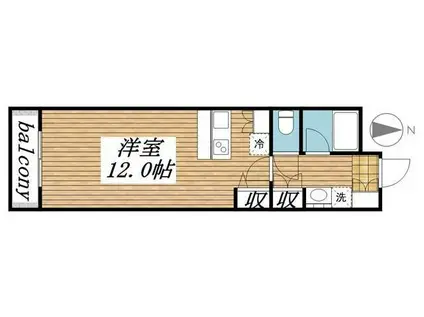 モンテ・オーロ(1K/1階)の間取り写真