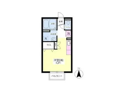 ジュネス・メゾン(ワンルーム/1階)の間取り写真