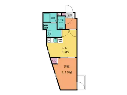 ドリームコート金沢八景(1DK/3階)の間取り写真