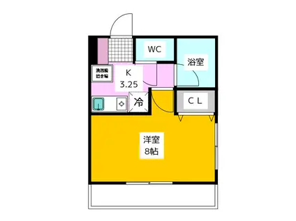 エクセルシア(1K/2階)の間取り写真