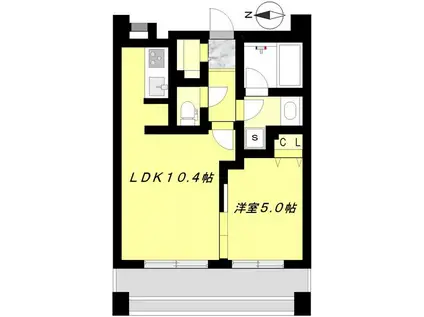 エスティメゾン笹塚(1LDK/10階)の間取り写真