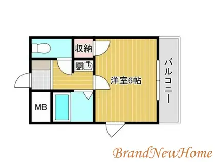 リヴィエール弐番館(1K/2階)の間取り写真