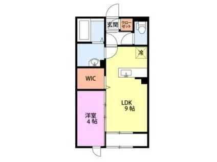 シャンブルアンソレイエIII(1LDK/1階)の間取り写真