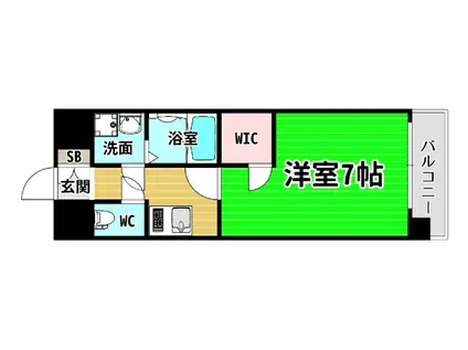 エスプレイス難波サウスゲート(1K/10階)の間取り写真