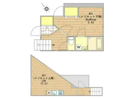 グランボナール碑文谷(1LDK/4階)の間取り写真