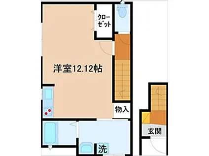 ARPEGE(ワンルーム/2階)の間取り写真