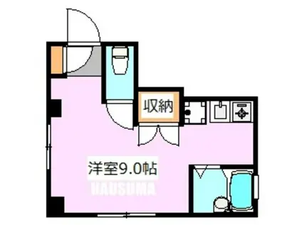 中村ハイム(ワンルーム/1階)の間取り写真