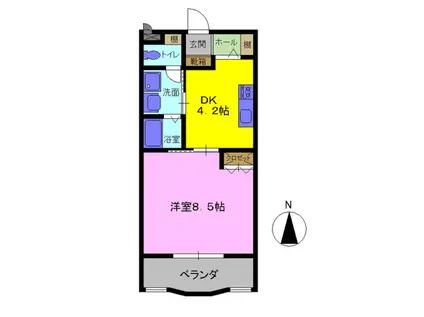 エテルナ112(1K/2階)の間取り写真