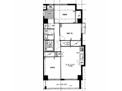 アーバンスクエアIII(3LDK/4階)の間取り写真