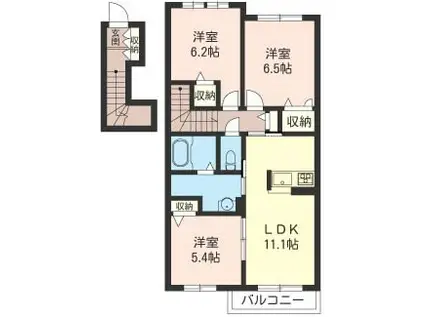 シャーメゾン彩(3LDK/2階)の間取り写真