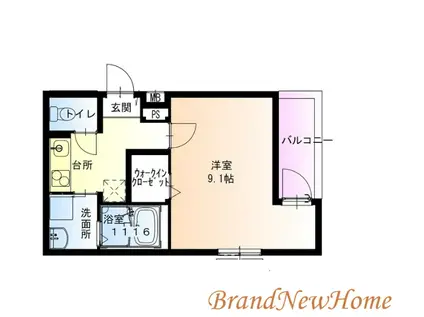 フジパレス百舌鳥八幡III番館(1K/2階)の間取り写真