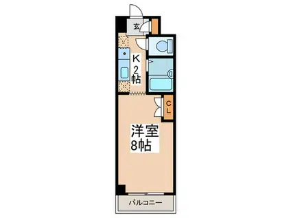 NASICイチローYNSEハイツ(1K/4階)の間取り写真
