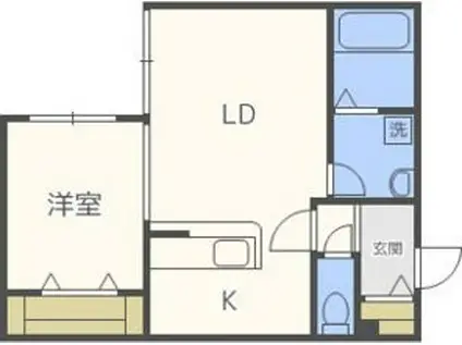 PLAISIR11(1LDK/4階)の間取り写真