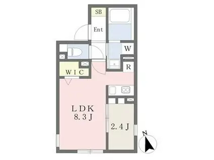 LUORE浅間町(1LDK/3階)の間取り写真