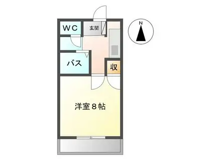 ポニーY&K(1K/2階)の間取り写真