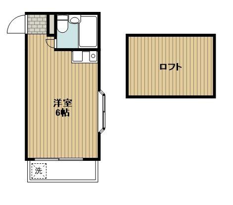 シティハイツ田安(ワンルーム/2階)の間取り写真
