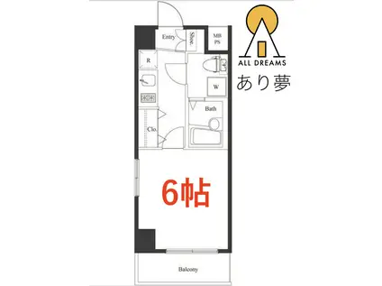 ヴェルト横浜吉野町(1K/5階)の間取り写真