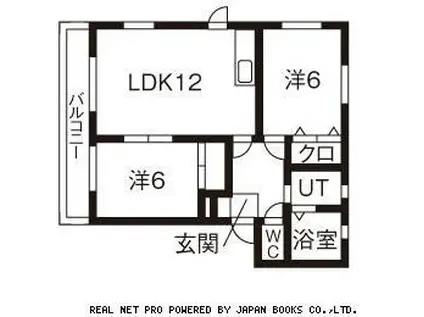 ゆとぴあF(2LDK/2階)の間取り写真