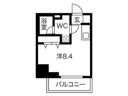 クラリッサ横浜ウエスト(ワンルーム/3階)の間取り写真