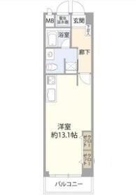 ライオンズマンション白金第2(ワンルーム/3階)の間取り写真