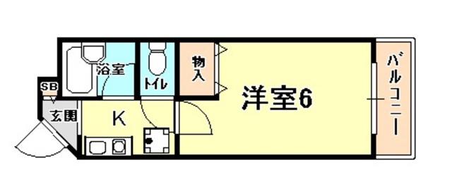 グランパラッツォ(1K/3階)の間取り写真