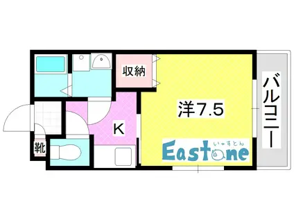 LUANA(1K/3階)の間取り写真