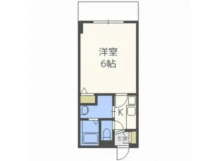 アムール平岸(1K/3階)の間取り写真