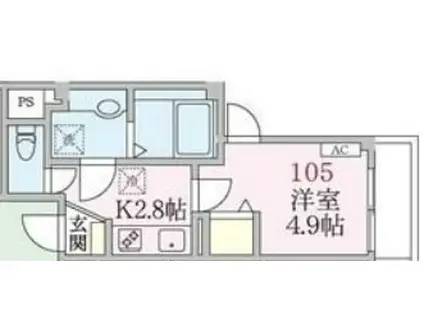 アローマ王子本町(1K/1階)の間取り写真