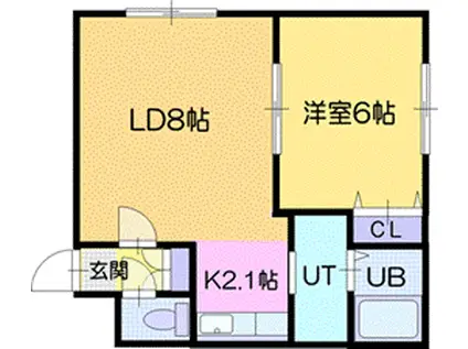 シャルドネ(1LDK/3階)の間取り写真