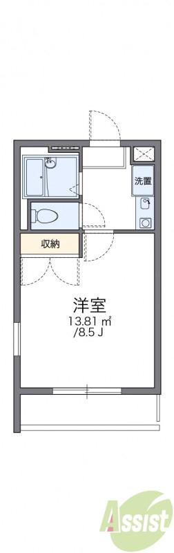 レオパレス豊島南(1K/2階)の間取り写真
