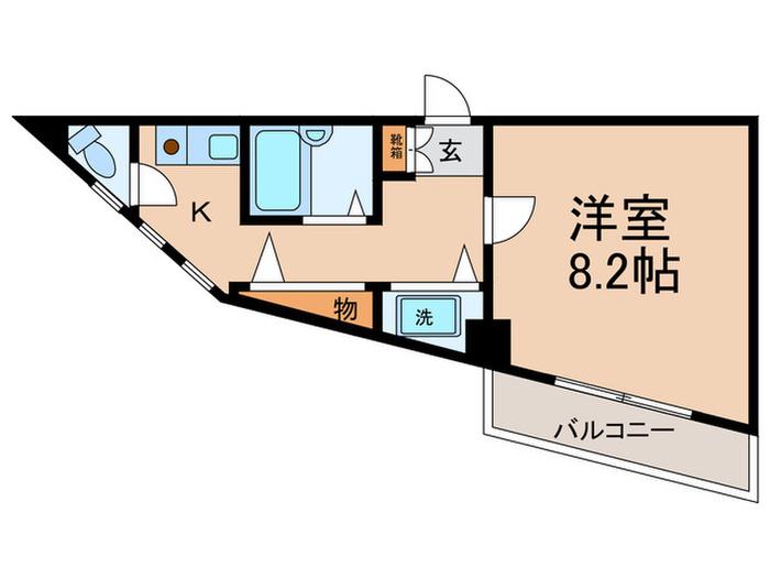 プレサンス京都駅前(1K/9階)の間取り写真